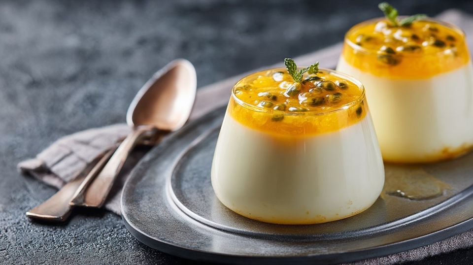 Панна-котта с маракуйей: нежный десерт без лишних калорий