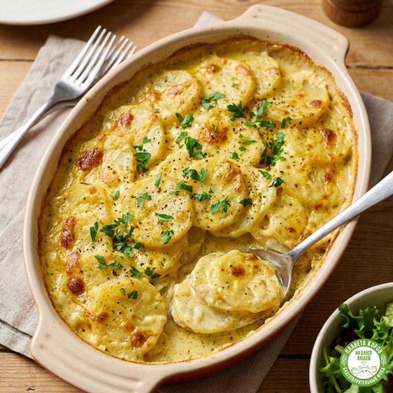 Ароматный картофель в запеканке: мягкость молока и сыра за один час