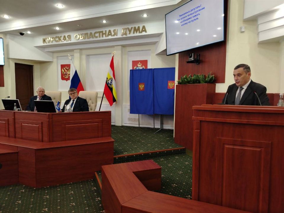 Сегодня депутаты Курской областной думы избрали председателем парламента Николая Жеребилова