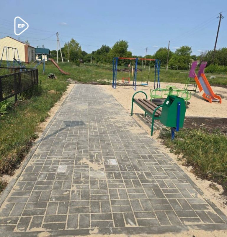 В сёлах области строят детские спортплощадки