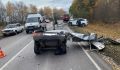 В Курской области автомобиль разорвало на части при столкновении на трассе