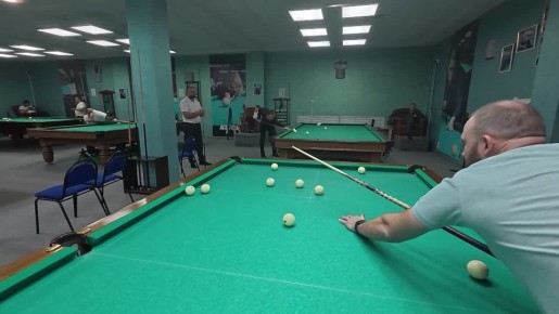 Идёт второй день чемпионата Курской области по русскому бильярду