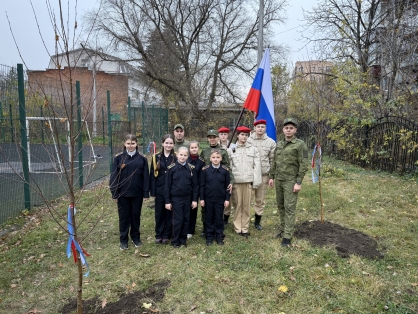 В День народного единства офицеры СК России совместно с кадетами ведомства и юнармейцами высадили березы