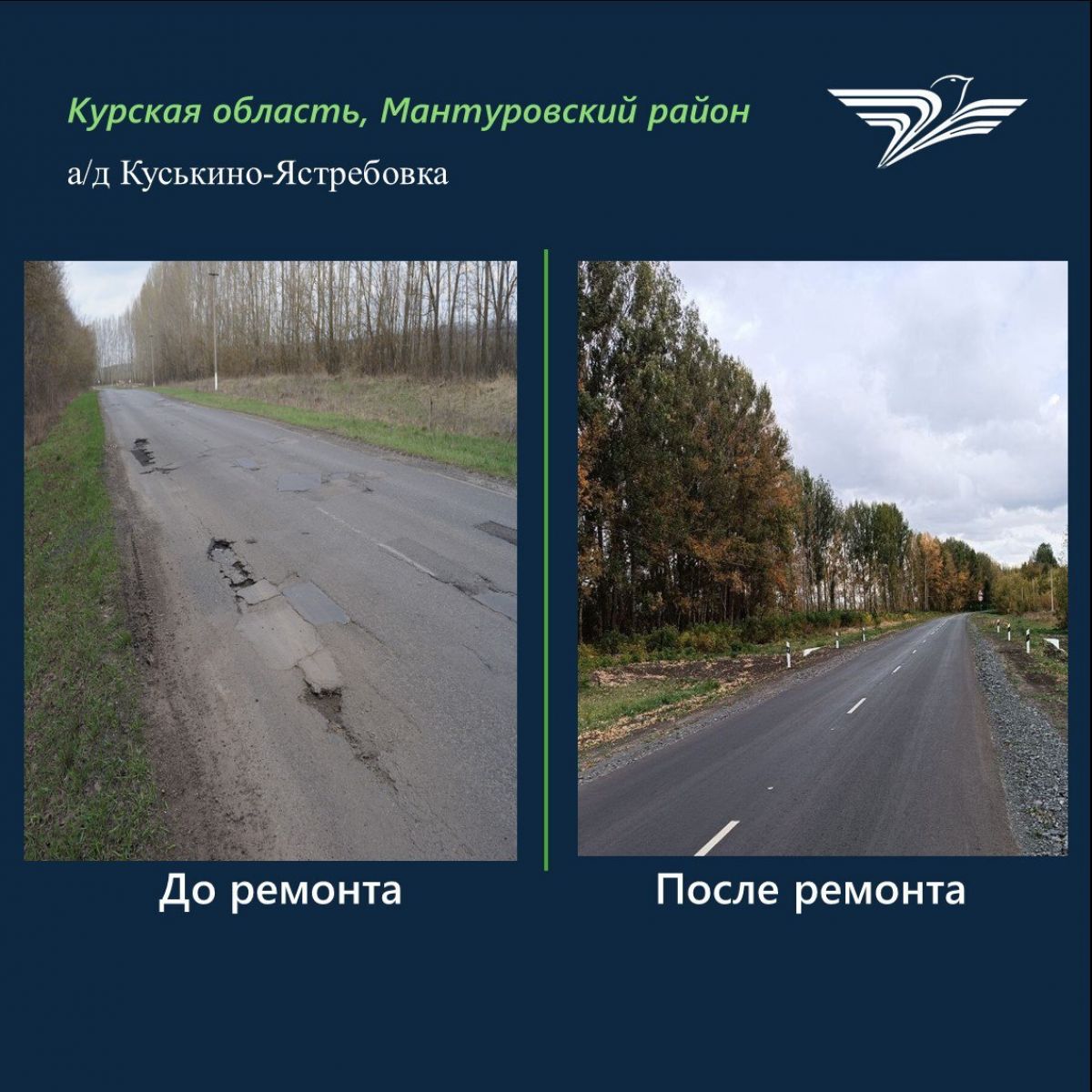 Курские дорожники отремонтировали дорогу к Старому Осколу