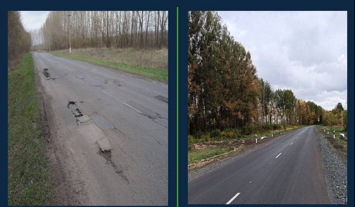 В Курской области отремонтировали 4 километра дороги Куськино – Ястребовка