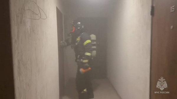 В центре Курска пожарные спасли из горящей квартиры 13-летнюю девочку