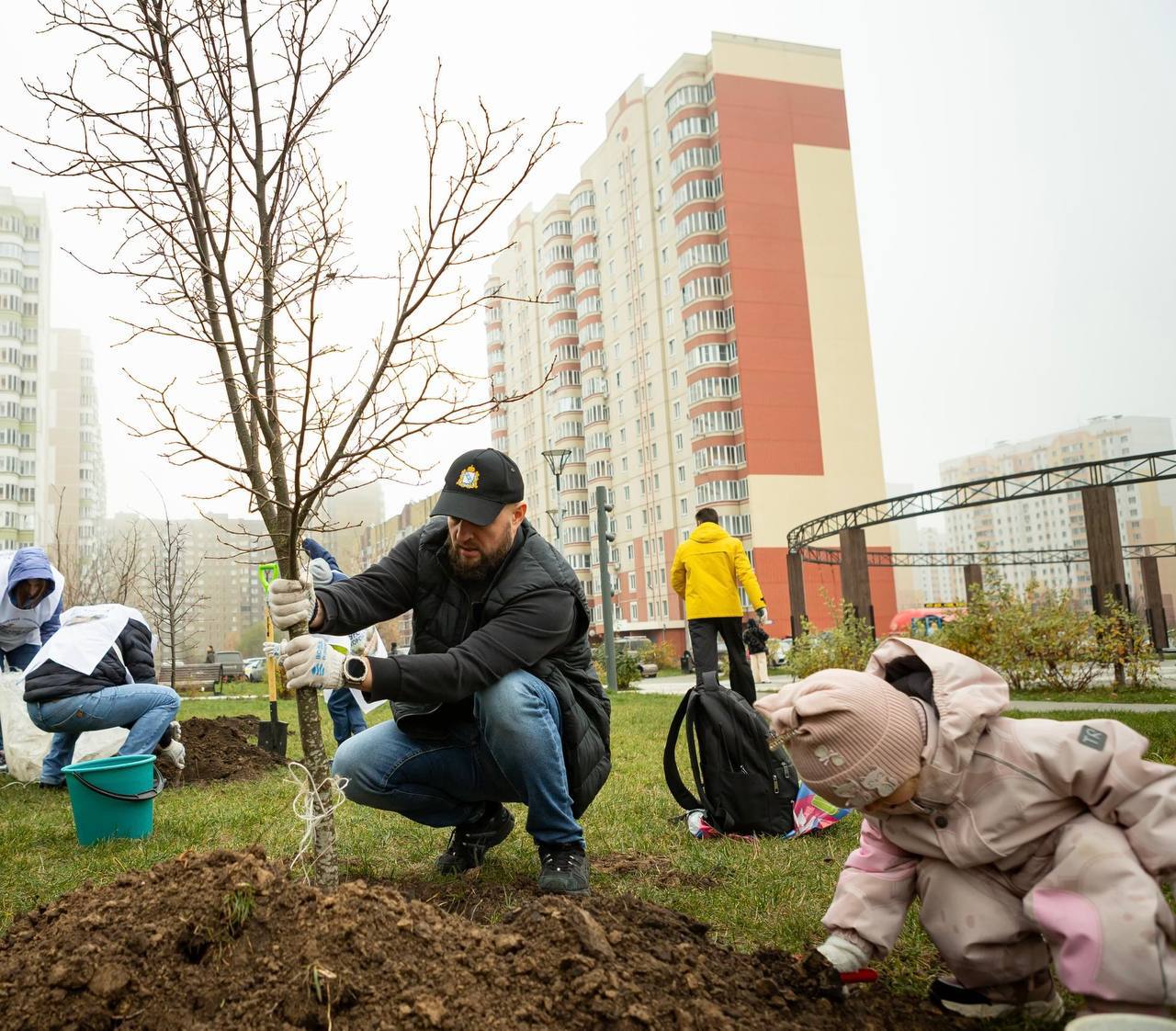 В Курске в сквере «Молодёжный» высадили 17 саженцев лип