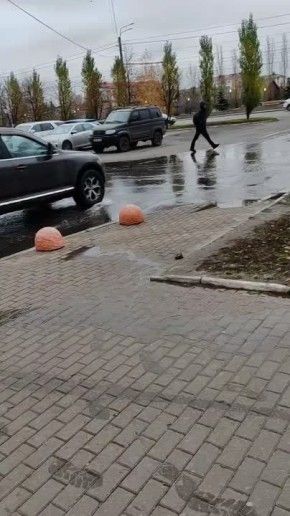 На проспекте Победы какой-то потоп