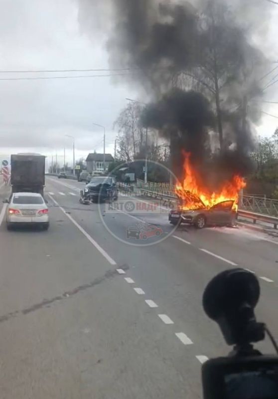 12-летняя девочка серьёзно пострадала после ДТП с возгоранием под Курском