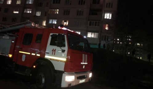 В Курской области пожарные эвакуировали 6 человек из горящей квартиры