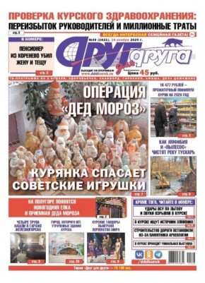 В Курске 18 ноября вышел свежий номер газеты «Друг для друга»