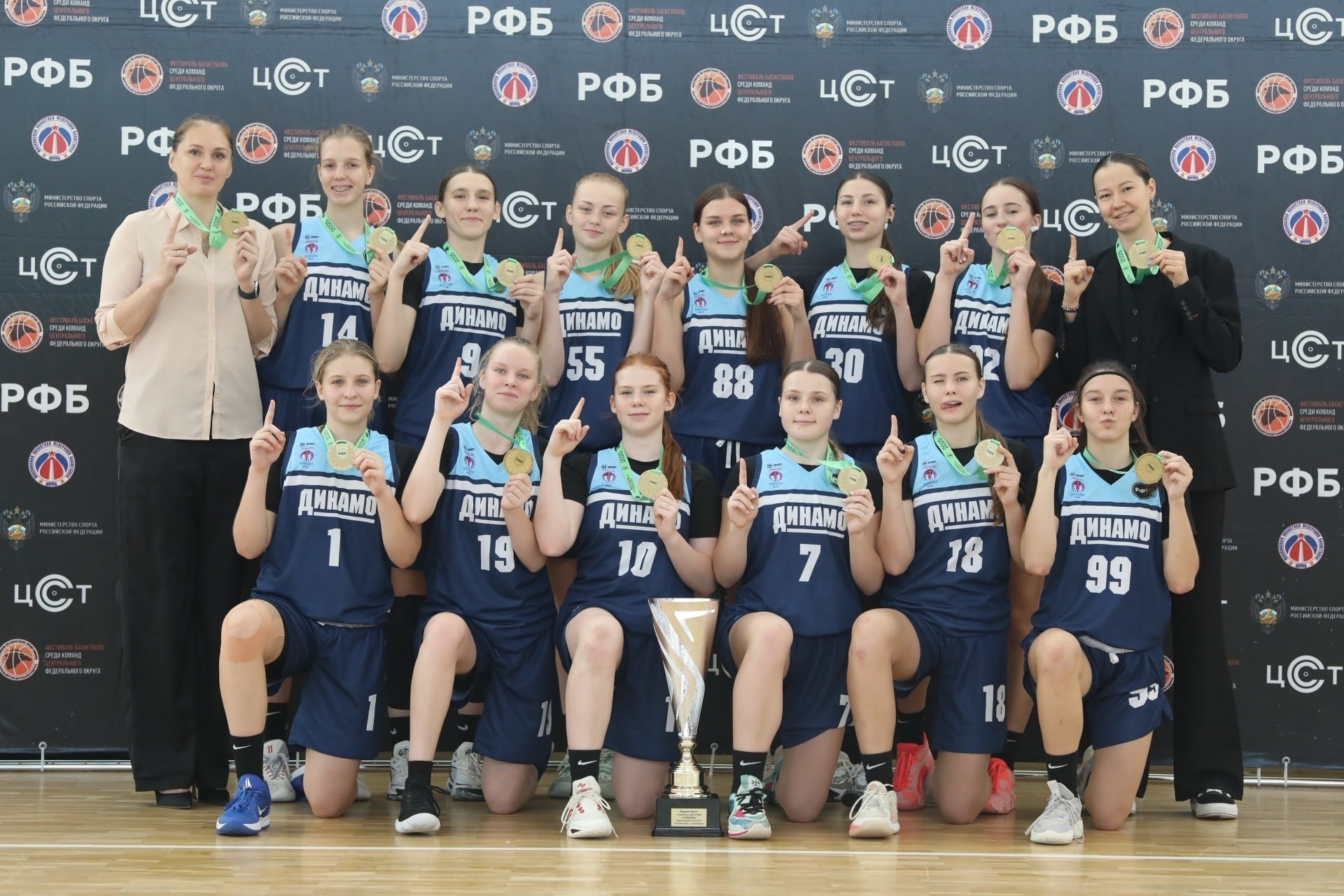 Воспитанницы курского «Динамо» впервые выиграли первенство ЦФО