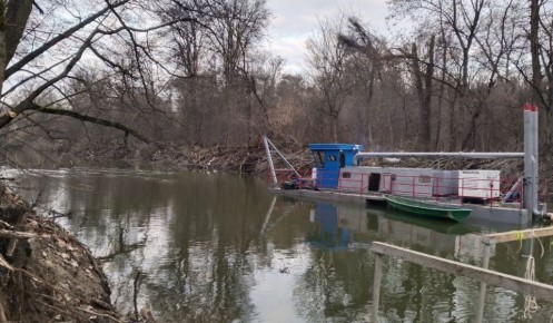 В Курске проинспектировали работы по очистке участка русла Тускари