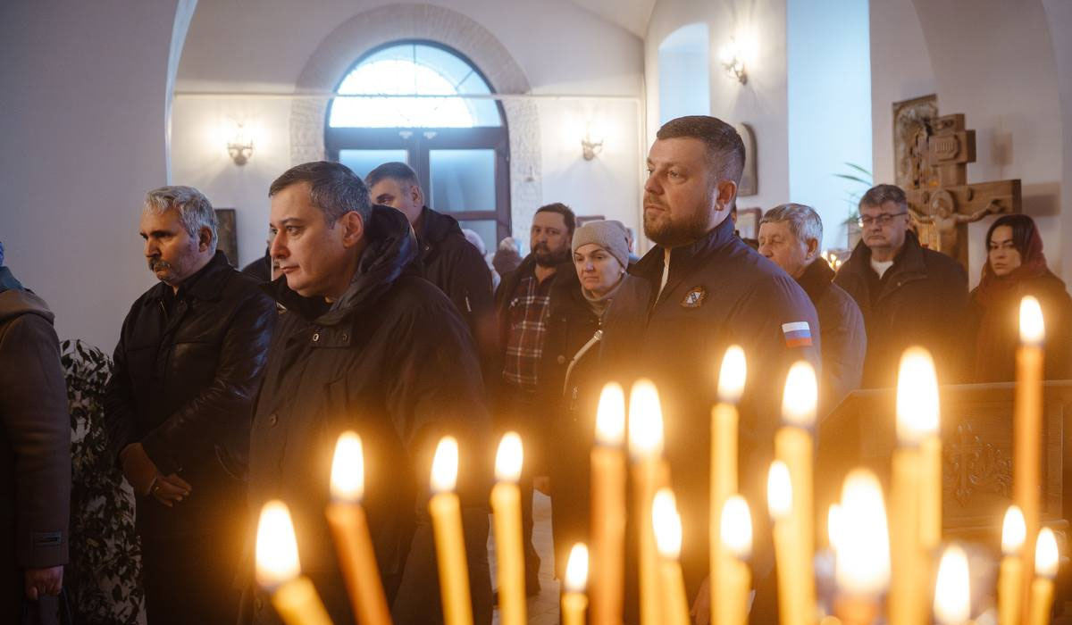 В Курской области освятили третий предел храма Рождества Христова