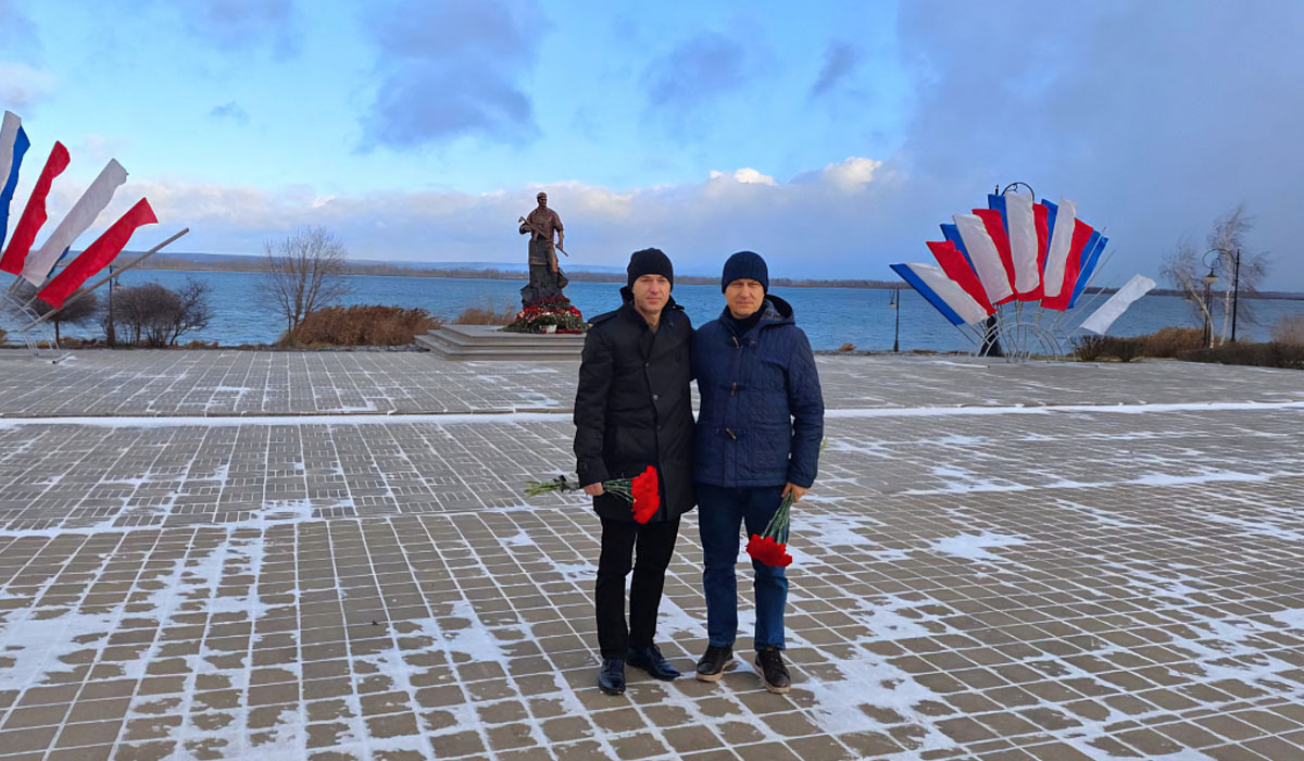 Память Сергея Чебнёва на Курской земле почтил его земляк из Татарстана