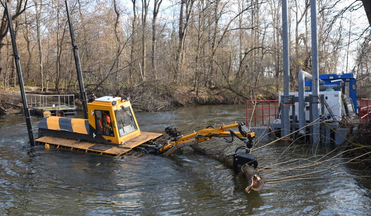 Расчистка Тускари в Курске выполнена на 16,5%