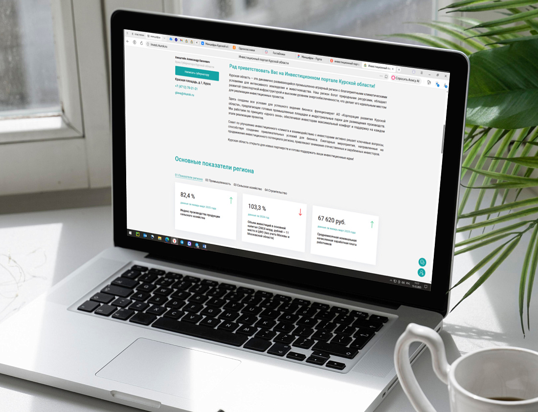 На Инвестиционном портале Курской области собрана информация для удобства работы инвесторов