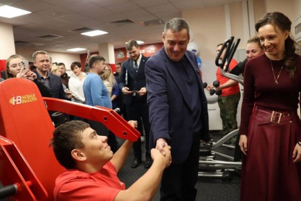 В Курске появился спортивный зал с адаптивными тренажерами для людей с ОВЗ