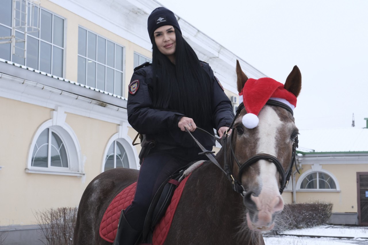 В центре Курска появится конный патруль с Дедом Морозом и Снегурочкой