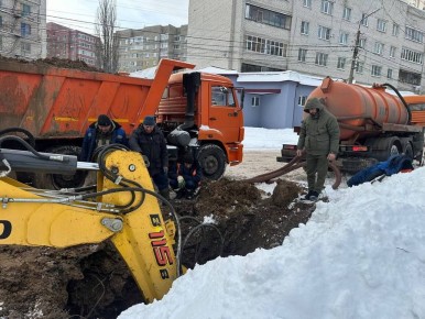 В Курске произошла авария на водопроводе
