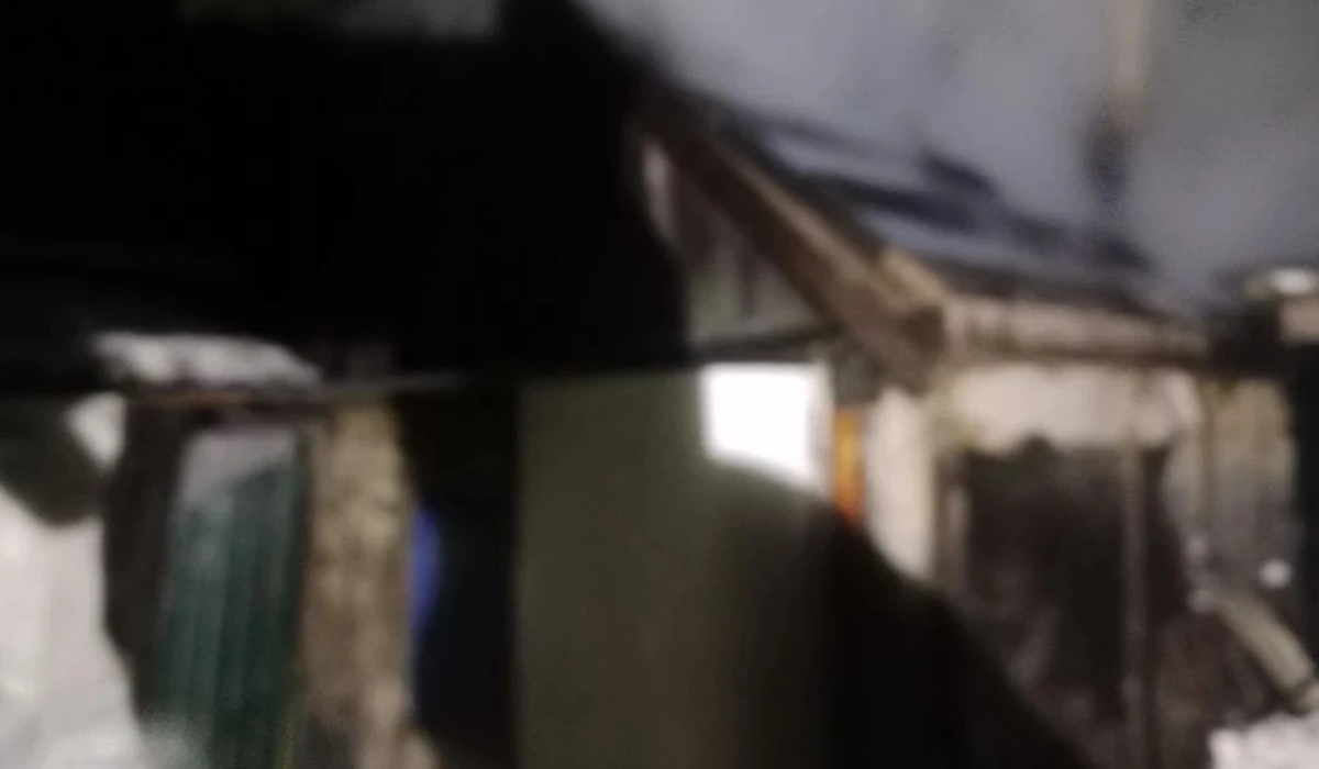 В Курской области сгорела баня в селе Знаменка