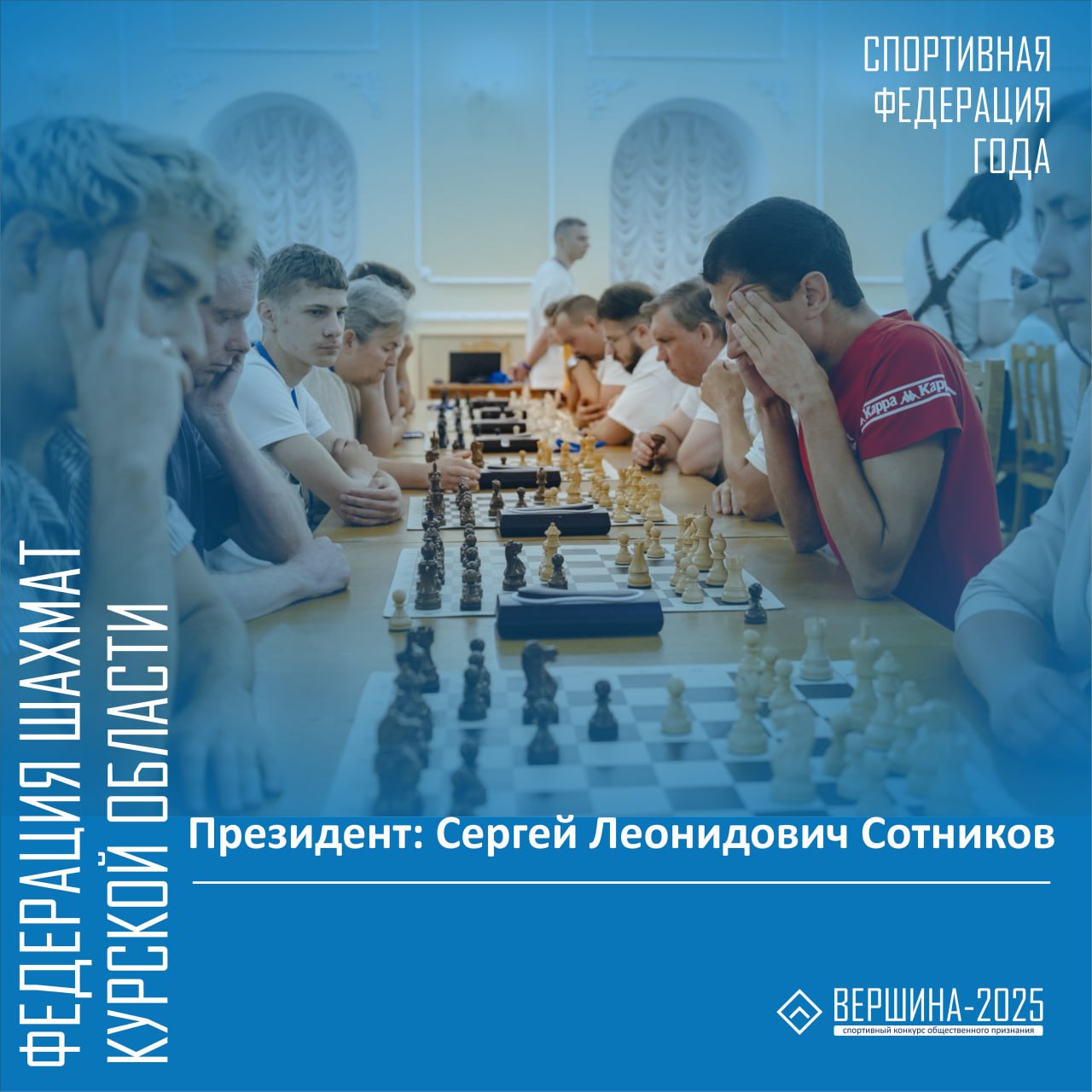 Шахматная федерация Курской области по итогам 2025 года получила высокое общественное признание