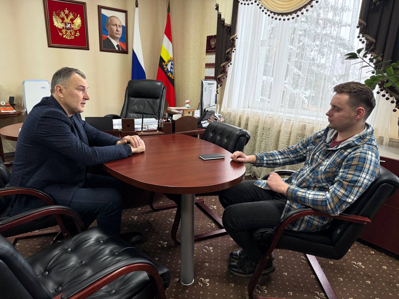 Андрей Белоусов: Сегодня встретился с директором Международного союза писателей и мастеров искусств «Славянские колокола» Никитой Олеговичем Бурячишеном