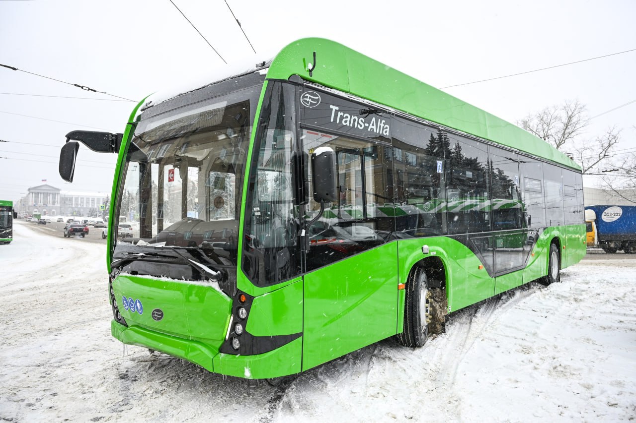 В Курске начали тестовую эксплуатацию нового троллейбуса модели ВМЗ5298.01 «Авангард» с увеличенным автономным ходом