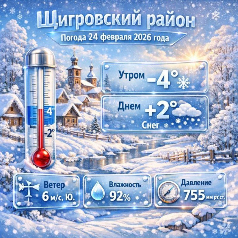 Прогноз погоды на 24 февраля