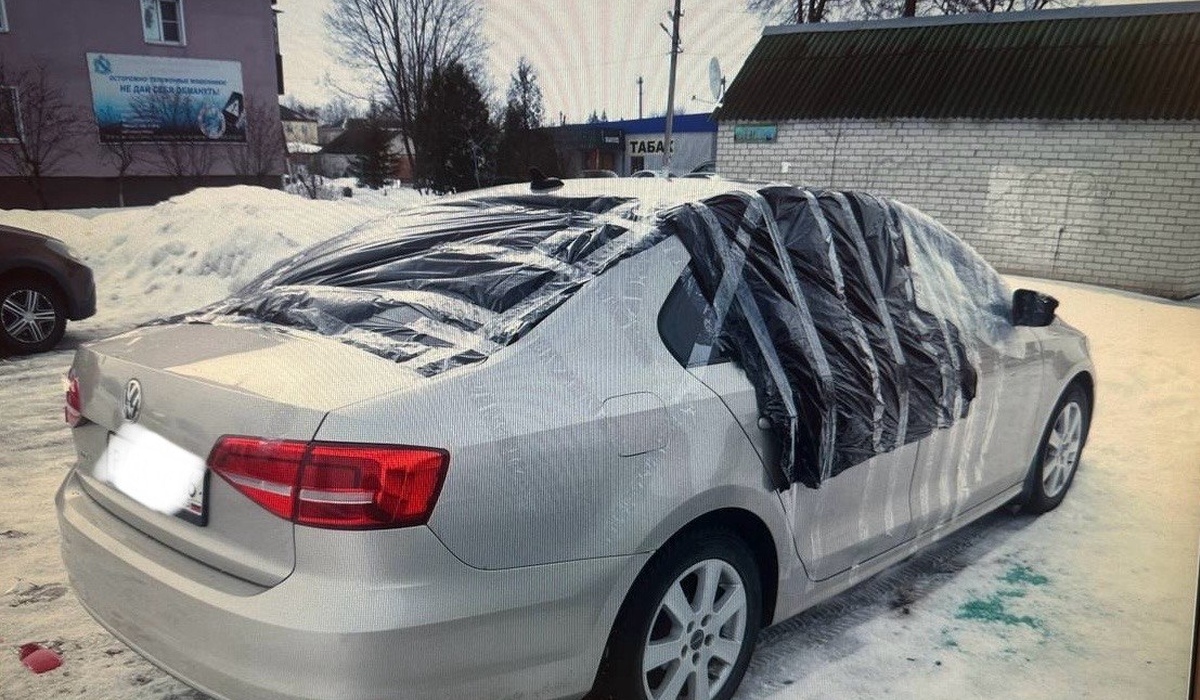 В Курской области мужчина с топором повредил 10 автомобилей и ранил собаку