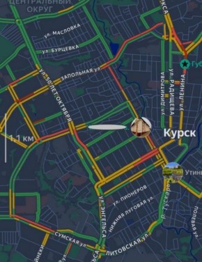 Курск снова стоит в пробках