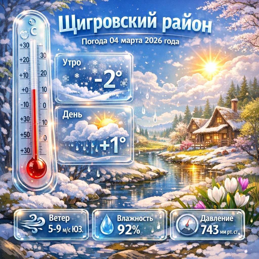 Прогноз погоды на 4 марта 2026 года