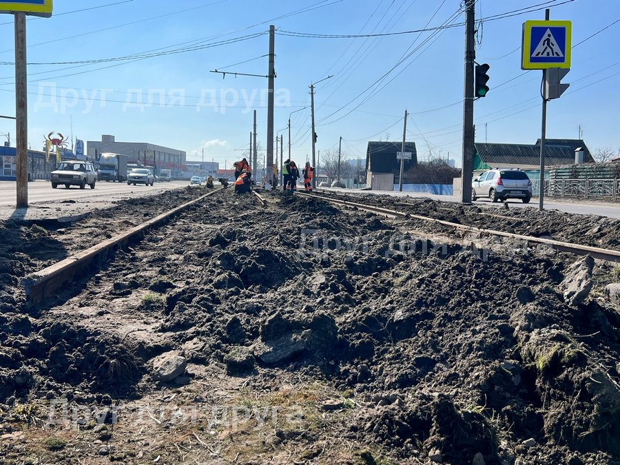 В Курске продолжаются работы по реконструкции трамвайных путей