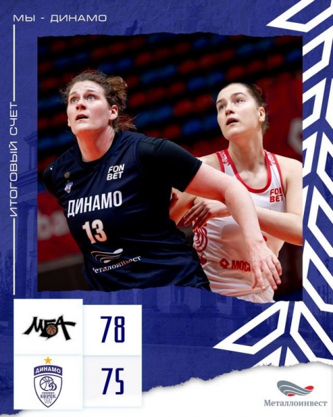 Курское «Динамо» впервые уступило МБА, исход четвертьфинала решит третий матч