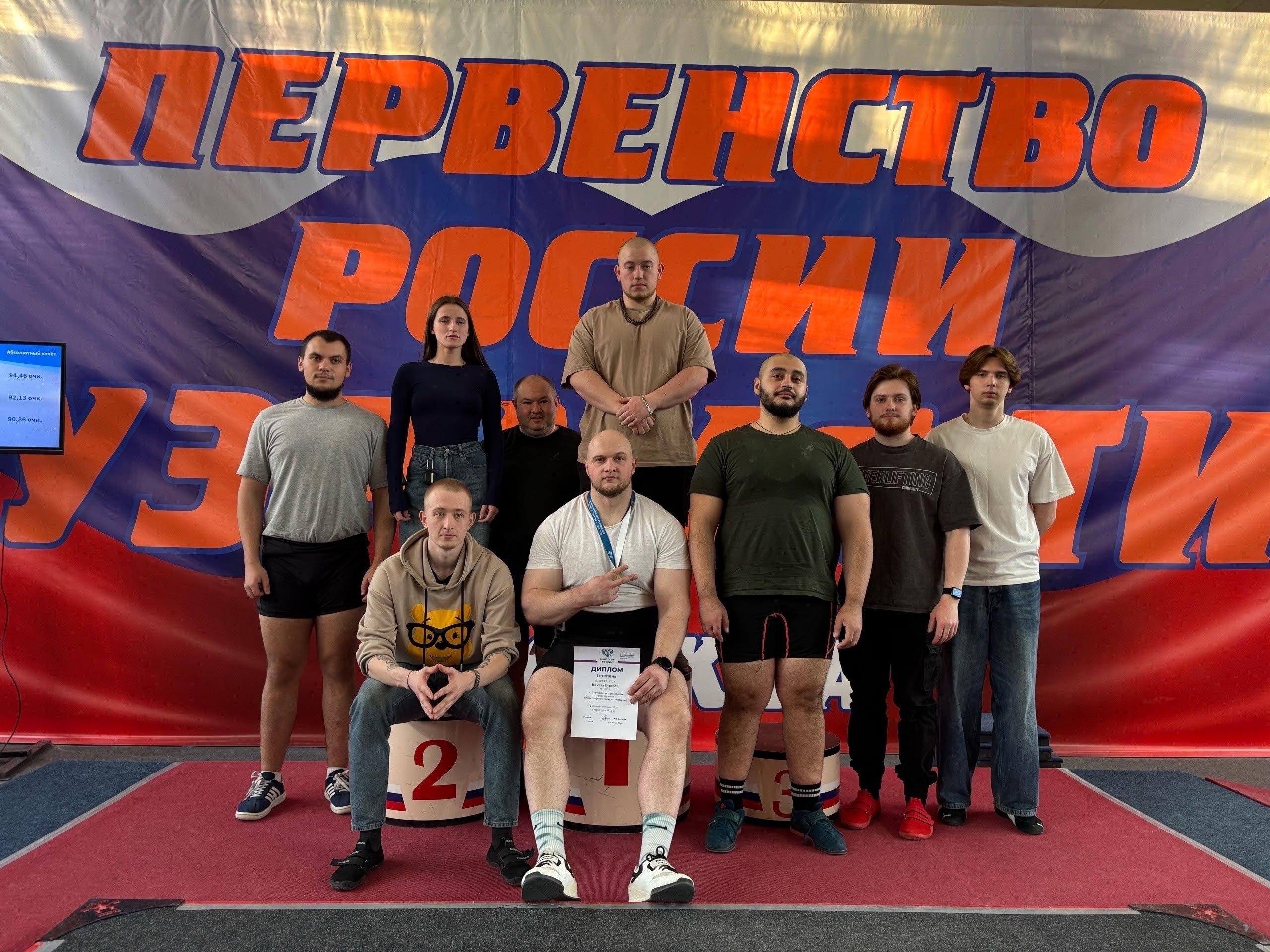 Курянин Никита Суворов стал победителем Всероссийских соревнований по пауэрлифтингу среди студентов (17-25 лет)
