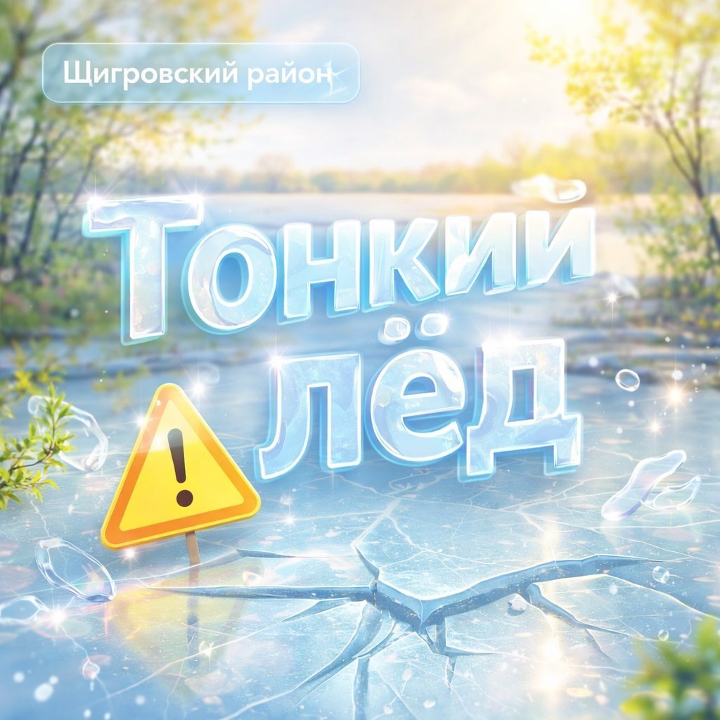 ОСТОРОЖНО, ТОНКИЙ ЛЁД!. Весна вступает в свои права, и согласно прогнозу Росгидрометцентра, на территории Курской области ожидается повышение температурного фона