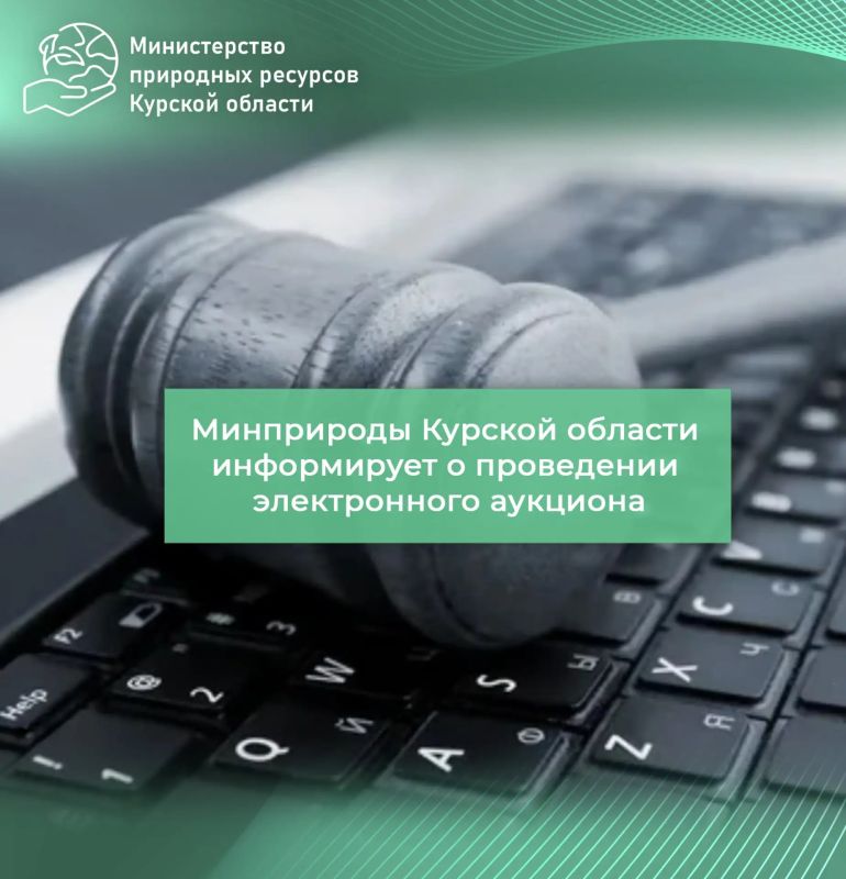 Минприроды Курской области информирует о проведении электронного аукциона