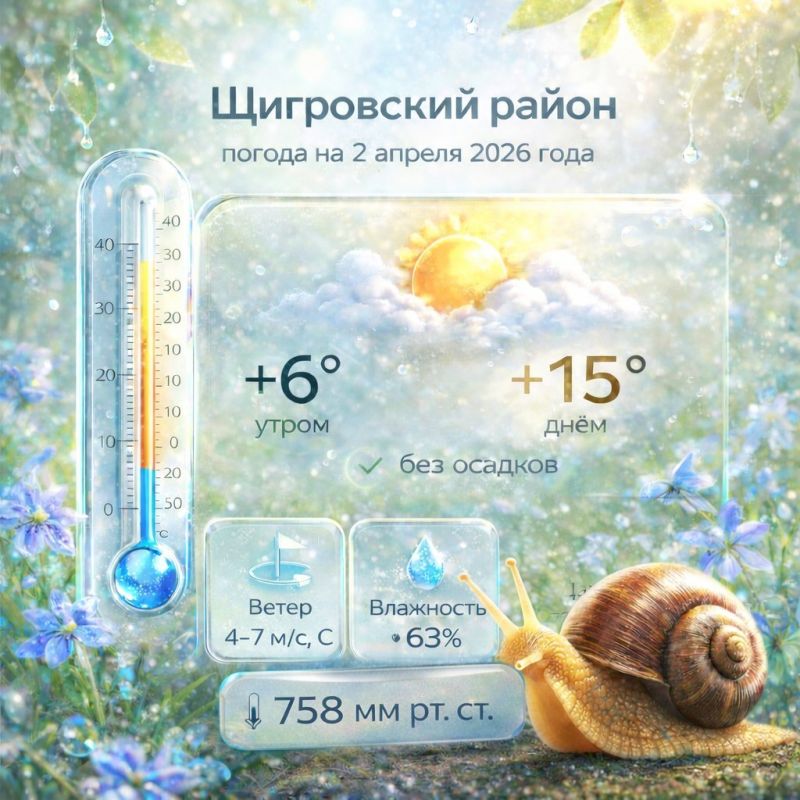 Прогноз погоды на 2 апреля, четверг