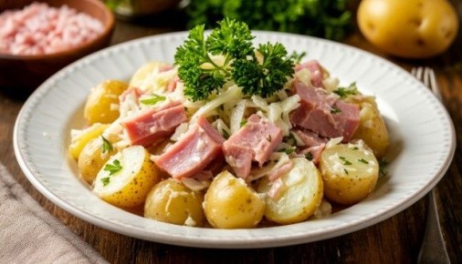 Картофельный салат с копченостями: новый взгляд на классическую закуску