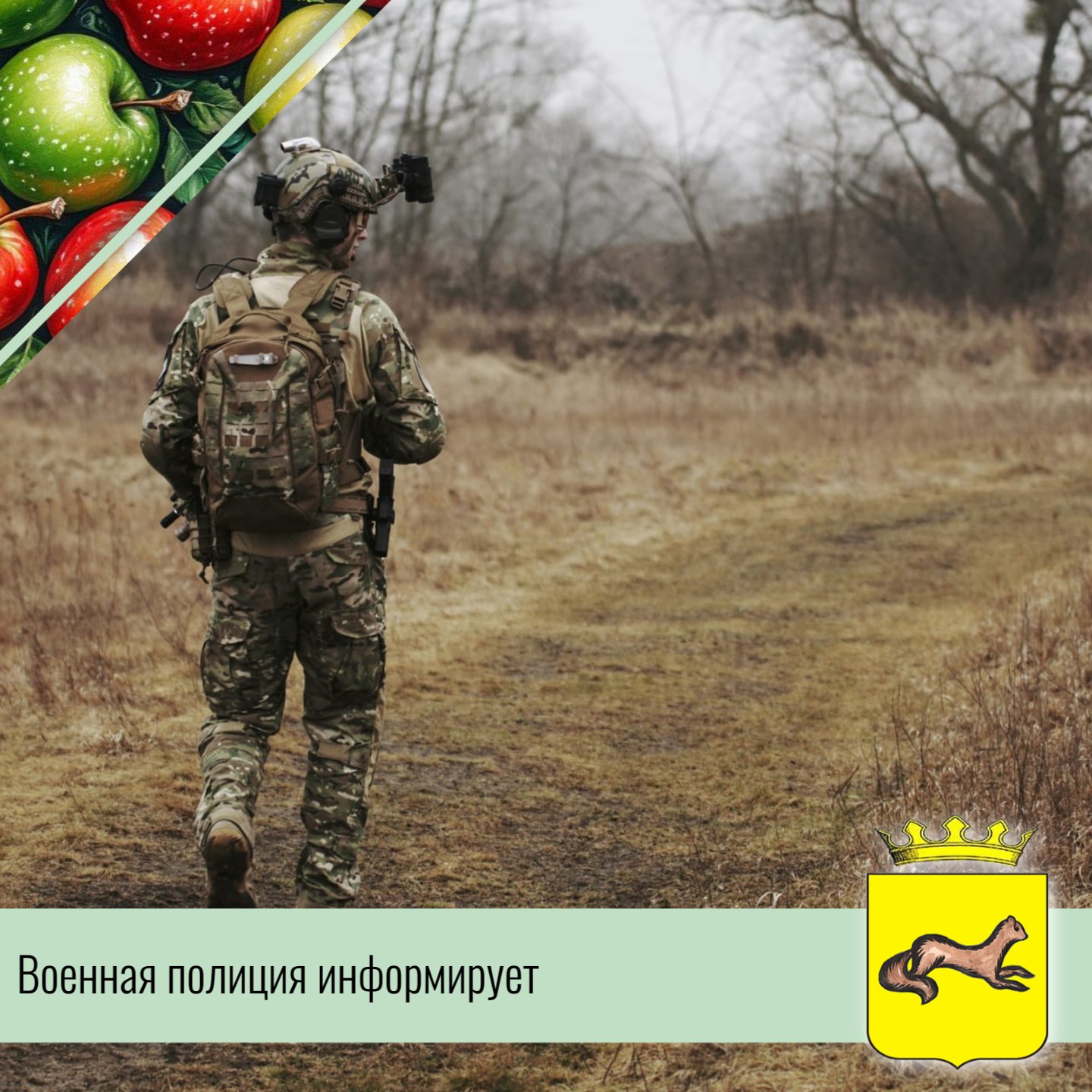 Военная полиция сообщает, что при обнаружении подозрительного предмета: