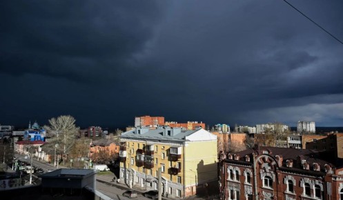 В Курске вечером 13 апреля прошел град