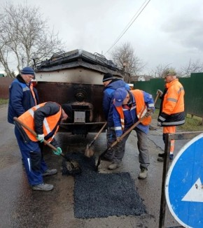 В Железногорске ведутся дорожные работы
