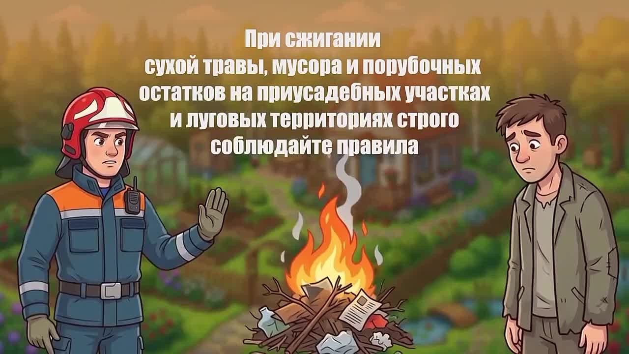 Курские спасатели МЧС России напоминают железногорцам о необходимости соблюдения правил пожарной безопасности