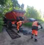 В Курске продолжается уборка улиц и аварийный ямочный ремонт