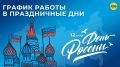 В честь празднования Дня России информируем вас об изменении в нашем графике работы: выходные дни – с 12 по 14 июня включительно
