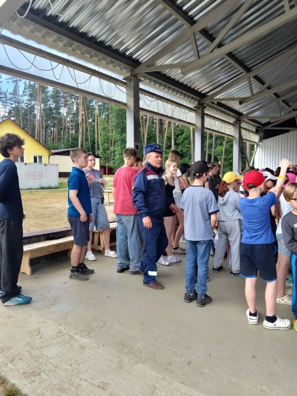 Урок по пожарной безопасности с детьми в Железногорском районе