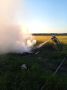 Огнеборцы Курского района на тушении пожара