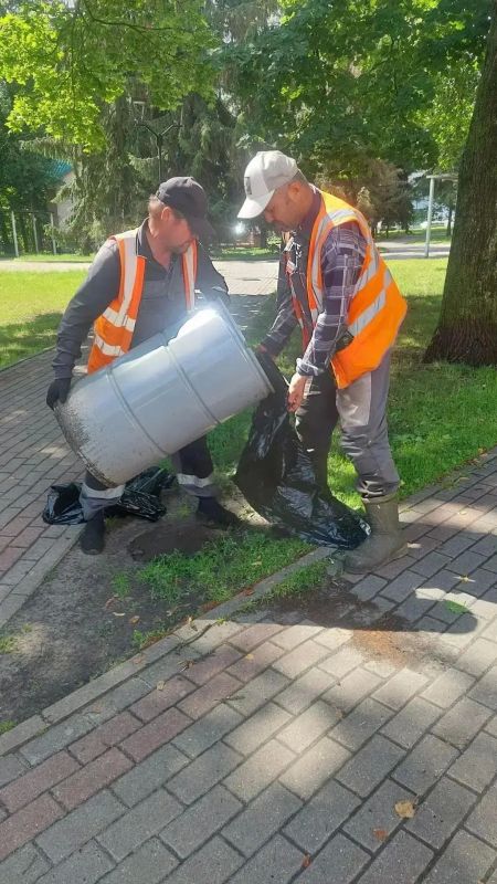 Из парков и скверов Курска вывезли более 60 кубических метров мусора