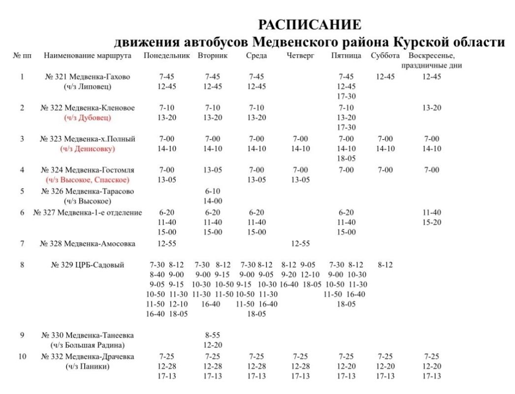 Уважаемые жители и гости нашего района! Расписание движения автобусов внутри муниципалитета остается прежним! Прилагаем актуальное расписание