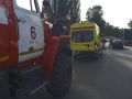 На трассе под Курском сгорел автомобиль